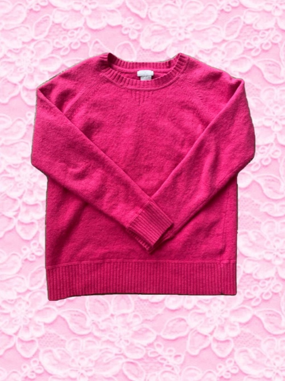 Joe Fresh Women's Crewneck Sweater in Fuchsia